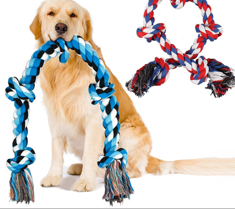 XXL cotton rope tug toy with knots for large dogs