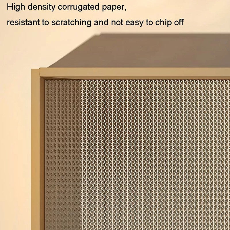 Corrugated cardboard cat scratcher lounge box
