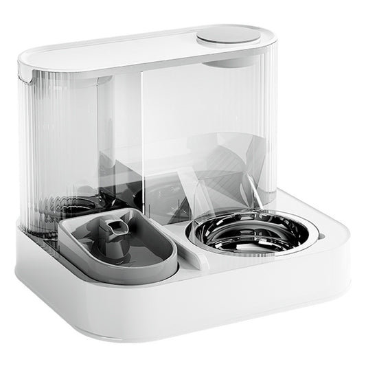 Automatic gravity pet feeder and water dispenser for dogs and cats